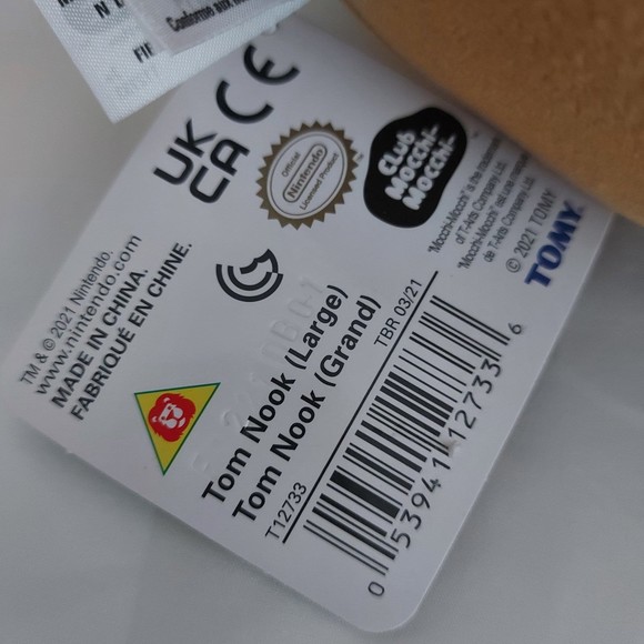 Animal Crossing Plush Pillow Head Tom Nook 15 Inch Club Mocchi Mocchi Nintendo - Picture 9 of 12